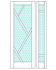 Mahogany Tree-5 Full Lite, Artistic Lite Designer SDL Shaker Single Door, Sidelite