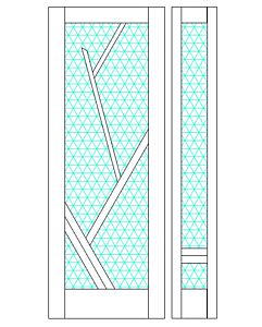 Mahogany Tree-6 Full Lite, Artistic Lite Designer SDL Shaker Single Door, Sidelite