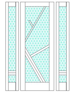 Mahogany Tree-7 Full Lite, Artistic Lite Designer SDL Shaker Single Door, Sidelites