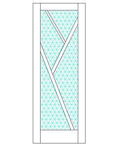 Mahogany Tree-2 Full Lite, Artistic Lite Designer SDL Shaker Single Door