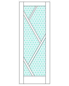 Mahogany Tree-6 Full Lite, Artistic Lite Designer SDL Shaker Single Door