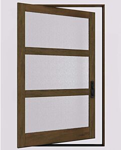 TriLux| Mahogany TriLux 3 Lite Contemporary Modern Shaker Pivot Door