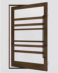 Mahogany HORIZON Stylish Multi Lite SDL Contemporary Modern Shaker Impact-Rated Pivot Door