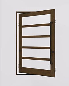 Mahogany Pentaralux 5 Lite SDL Contemporary Modern Shaker Impact-Rated Pivot Door