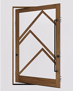 Mahogany RAS-11 Stylish Multi Lite SDL Contemporary Modern Shaker Impact-Rated Pivot Door