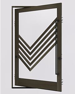 Mahogany RAS-2 Stylish Multi Lite SDL Contemporary Modern Shaker Impact-Rated Pivot Door