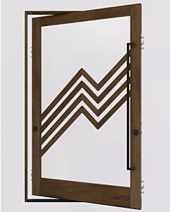 Mahogany RAS-5 Stylish Multi Lite SDL Contemporary Modern Shaker Impact-Rated Pivot Door