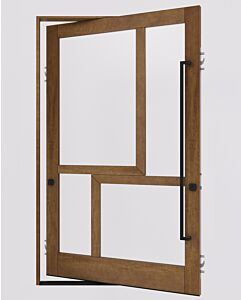 Mahogany RAS-8 Stylish Multi Lite SDL Contemporary Modern Shaker Impact-Rated Pivot Door