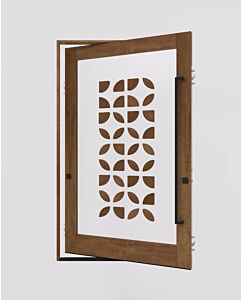 Mahogany Solene  SDO Contemporary Modern Shaker Impact-Rated Pivot Door