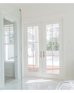 Low-e Full Lite, 10 Lite SDL Fiberglass Double Door