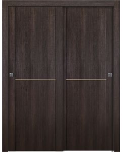 Prefinished Avon 01 1H Veralinga Oak Modern Interior Bypass Door