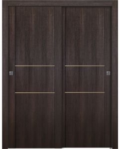 Prefinished Avon 01 2H Veralinga Oak Modern Interior Bypass Door
