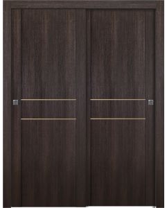 Prefinished Avon 01 2HN Veralinga Oak Modern Interior Bypass Door