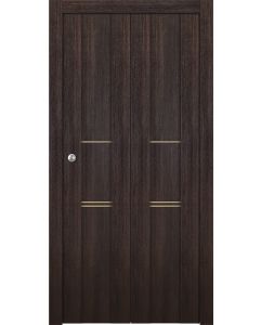Prefinished Avon 01 3H Veralinga Oak Modern Interior Bi-Fold 2 Door