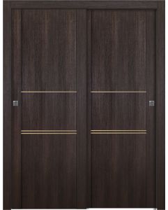 Prefinished Avon 01 3H Veralinga Oak Modern Interior Bypass Door