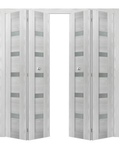 Prefinished Avon 07-04 Vetro Ribeira Ash Modern Interior Bi-Fold 4 Door