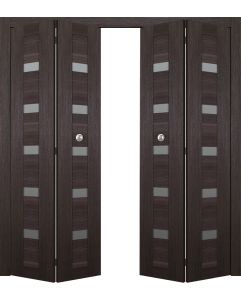 Prefinished Avon 07-04 Vetro Veralinga Oak Modern Interior Bi-Fold 4 Door