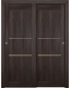 Prefinished Avon 07 3H Veralinga Oak Modern Interior Bypass Door