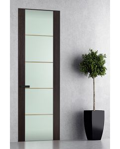 Prefinished Avon 202 4H Vetro Veralinga Oak Modern Interior Single Door with Invisible Frame