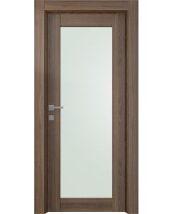 Prefinished Avon 207 Vetro Pecan Nutwood Modern Interior Single Door