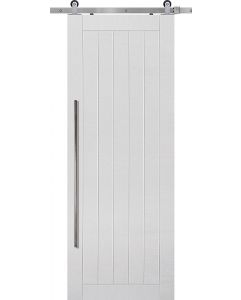 1 Panel Plank MDF Single Barn Door- Design on 2 Side