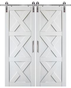 Triple X MDF Double Barn Door- Design on 2 Side