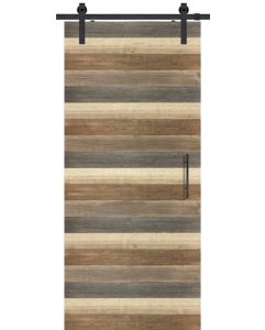 Horizontal 1 Rustic Farmhouse Barn Single Door, Pine