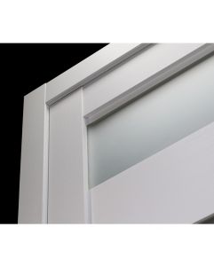 Prefinished Della Vetro Bianco Noble Modern Interior Double Door