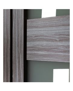 Prefinished Della Vetro Gray Oak Modern Interior Double Door