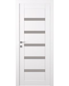 Prefinished Leora Vetro Snow White Modern Interior Single Door