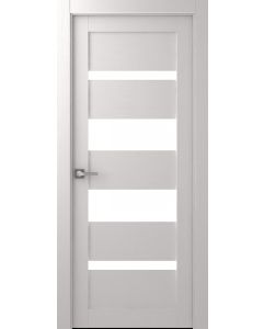Prefinished Mirella Vetro Bianco Noble Modern Interior Single Door