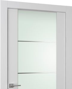 Prefinished Palladio 202 4H Vetro Bianco Noble Modern Interior Double Door