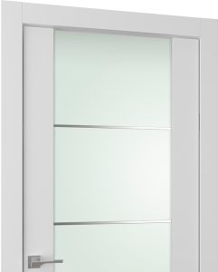 Prefinished Smart Pro H3G 4H Vetro Polar White Modern Interior Double Door