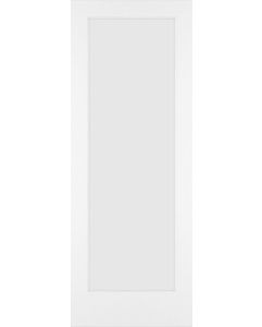 8-0 Primed 1 Lite French Single Slab Door, Frosted Tempered Glass