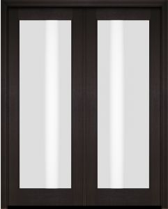 Mahogany Full Lite Double Door