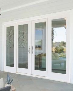 Low-e Full Lite Fiberglass Gliding Quadruple Door