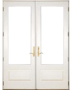 Low-e 3/4 Lite Fiberglass Double Door, Impact Rated