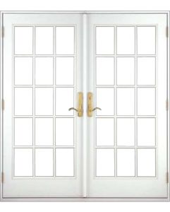 Low-e Full Lite, 15 Lite SDL Fiberglass Double Door