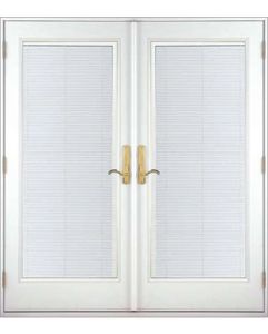 Mini Blind Full Lite Fiberglass Double Door