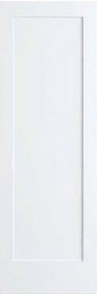 80" 1-3/4" 1-Panel Shaker Primed Wood Single Door