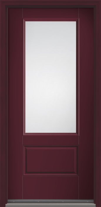80 Low-E 3/4 Lite 1 Panel Smooth Fiberglass Single Door , WBD Impact