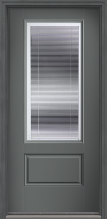 80 Low-E Raise/Tilt Smooth 3/4 Lite 1 Panel Fiberglass Single Door , WBD Impact