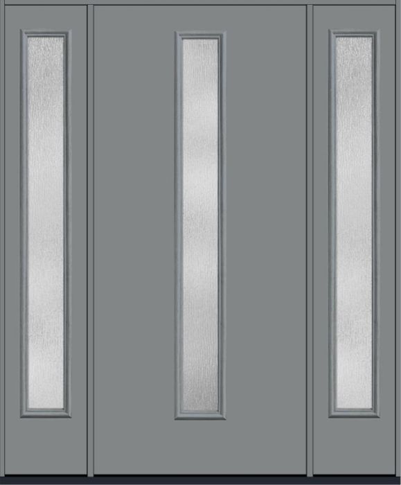 80 Rainglass Modern Pulse Linea Centered Smooth Fiberglass Single Door,Sidelites , WBD Impact