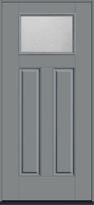 80 Granite Craftsman Top View 2 Panel Smooth Fiberglass Single Door , WBD Impact