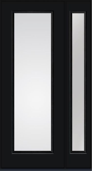 96 Clear Full Lite Smooth Fiberglass Single Door,Sidelite , WBD Impact