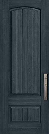 ValueSeries|36" x 96" 3/4 V-Groove Mahogany Arch 2 Panel Camber Single Door