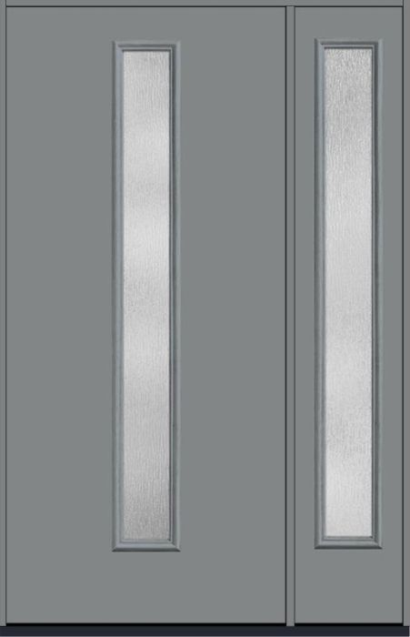 80 Rainglass Modern Pulse Linea Centered Smooth Fiberglass Single Door,Sidelite , WBD Impact