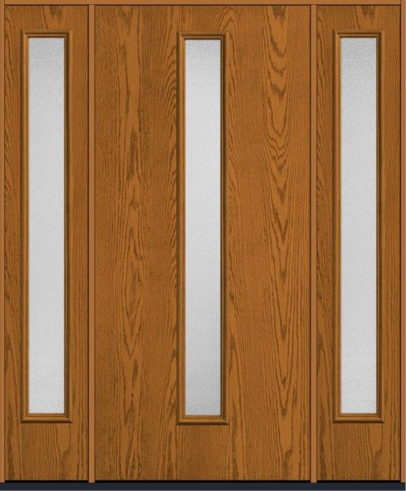 80 Granite Modern Pulse Linea Centered Smooth Fiberglass Single Door,Sidelites , WBD Impact