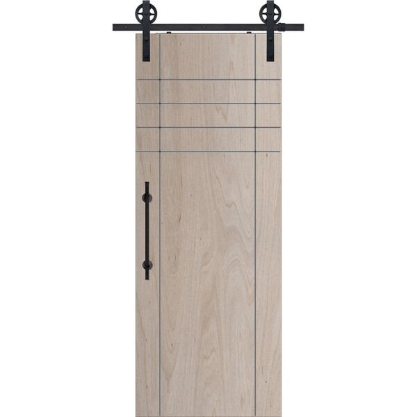 107" Birch Fleetwood Solid Contemporary Single Barn Door