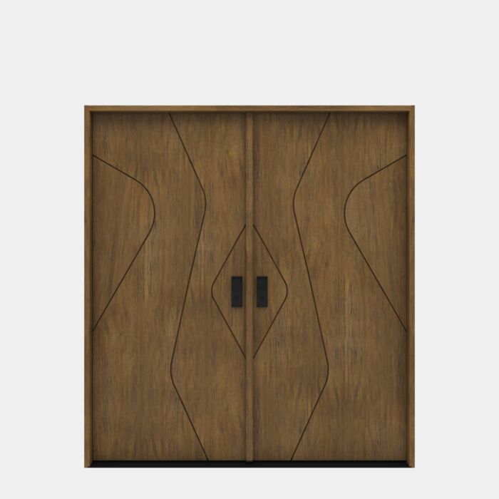 Veyra SOLID Flush Panel Contemporary Modern Double Door